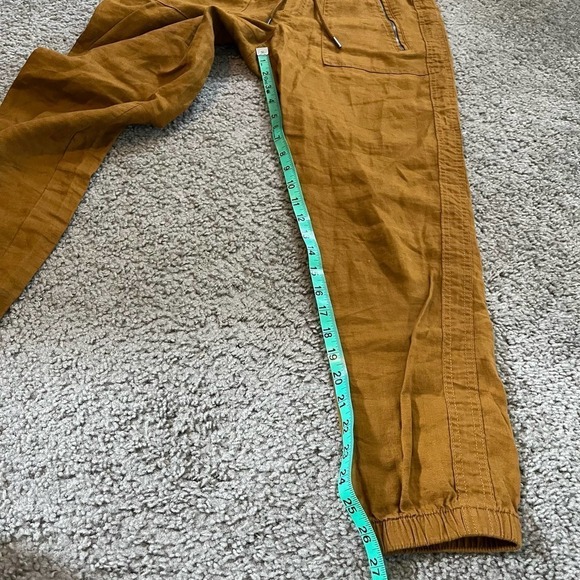Athleta cabo linen jogger mustard yellow (toasted ochre) women’s size 4 - Picture 10 of 12
